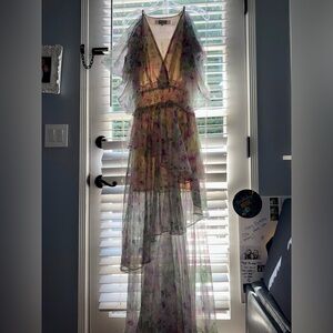 Elliatt Multicolor Floral High Low Dress